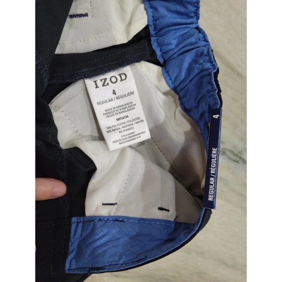 Izod Flat Front Dress Pants Blue Size 4 NWT - Picture 7 of 10